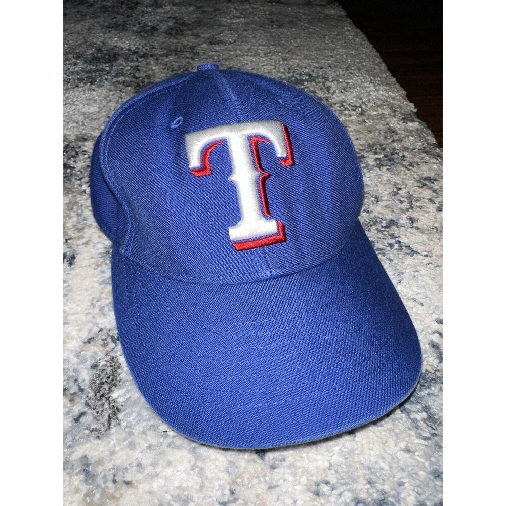 Texas Rangers Hat Cap Snap Back Blue Red MLB Baseball Mens